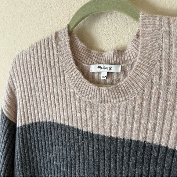 MADEWELL Colorblock Midi Sweater Dress in Coziest Yarn, size L - Picture 4 of 15